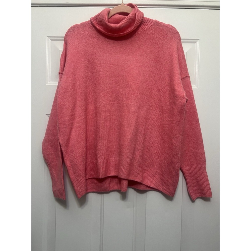 Vince Camuto Ladies Turtleneck Sweater Pink Long Sleeve Casual‎ Pull Over Career